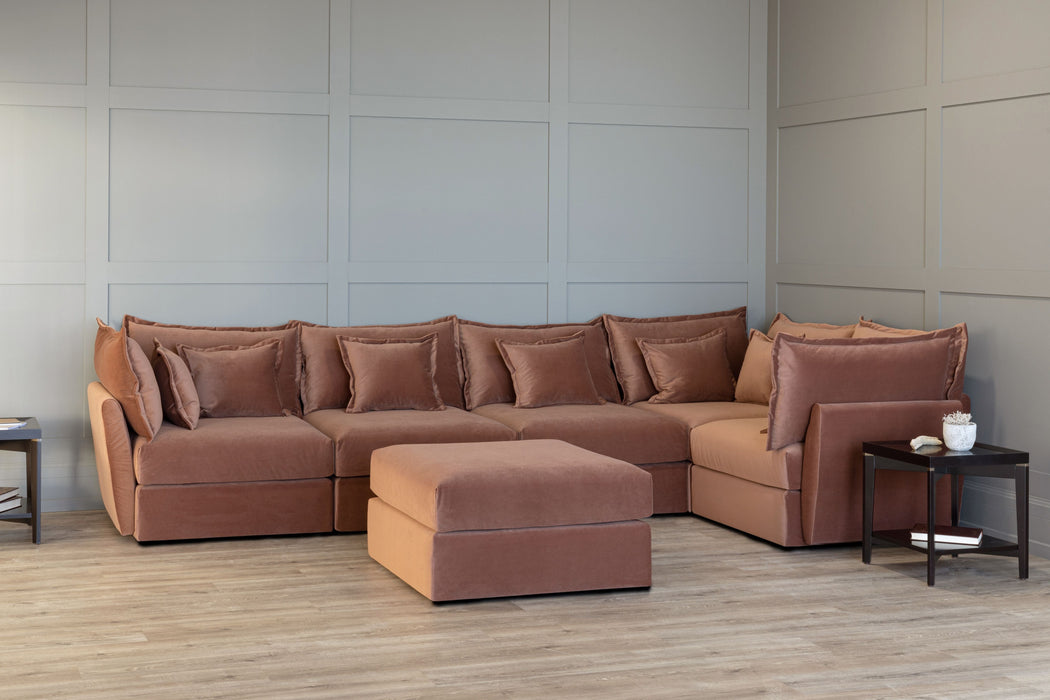 5 Seater Sofa and Ottoman Corner Sectional