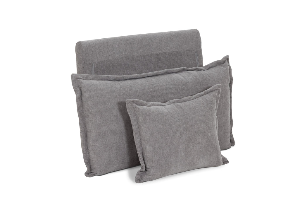 Cover For Backrest Chenille Taupe with Fringe