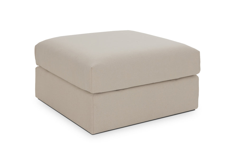 Cover For Ottoman Linen Cream with Fringe
