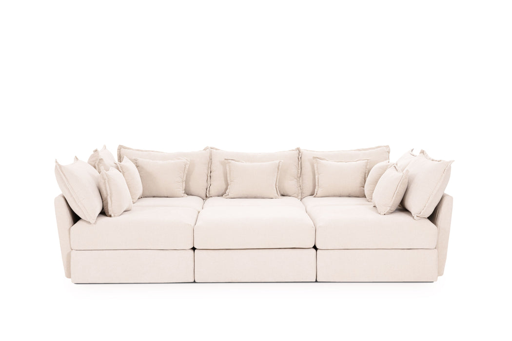 Double 3 Seater Sectional With Backrest