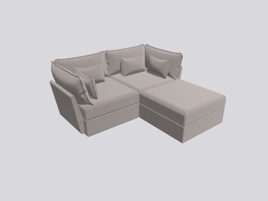 2 Seater Sofa and Ottoman Module