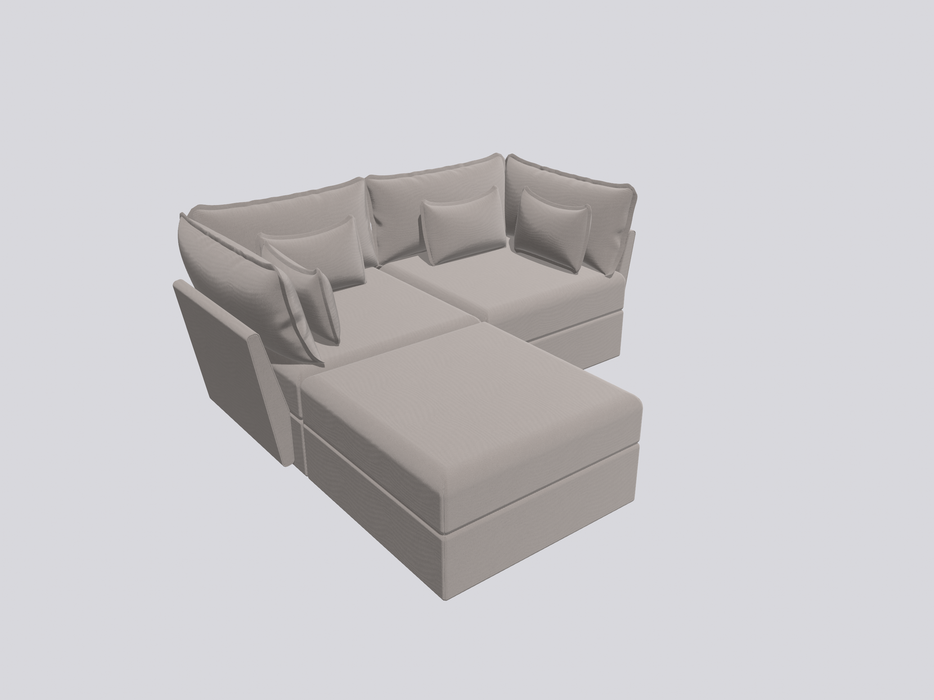 2 Seater Sofa and Ottoman Module