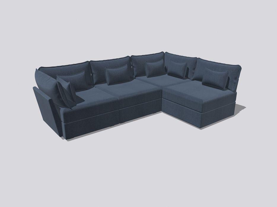 4 Seater Sofa Corner Sectional Open Arm