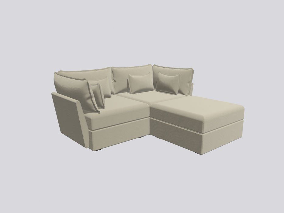 2 Seater Sofa and Ottoman Module