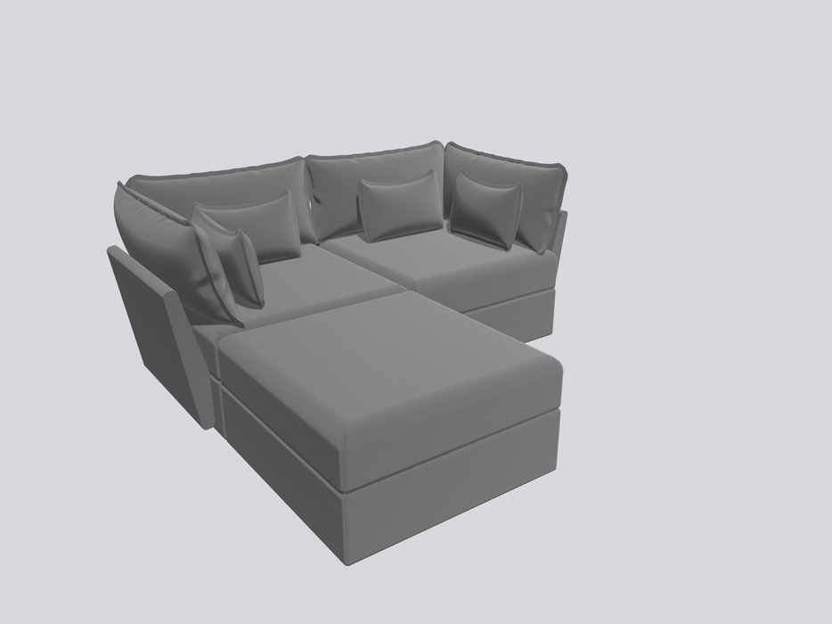 2 Seater Sofa and Ottoman Module