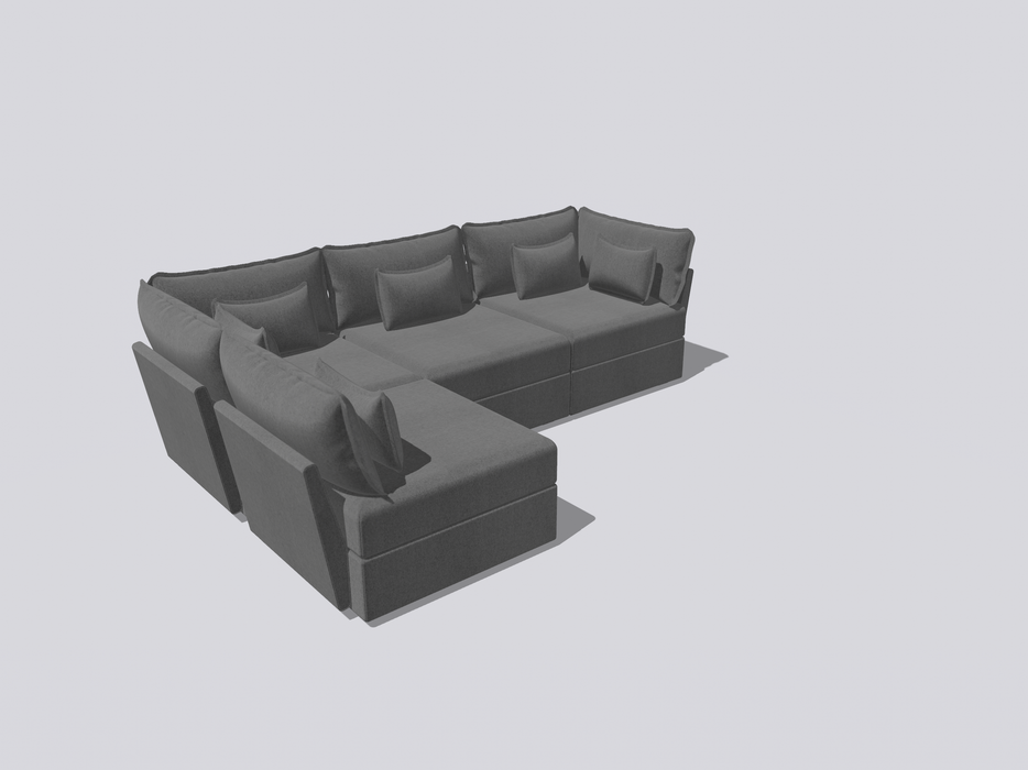 4 Seater Sofa Corner Sectional Open Arm