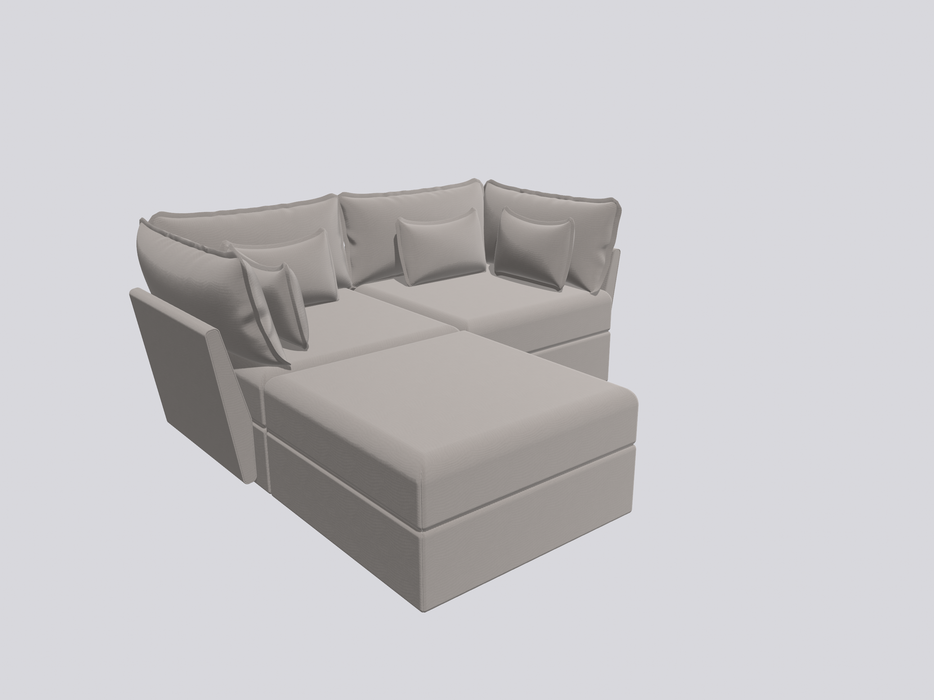 2 Seater Sofa and Ottoman Module