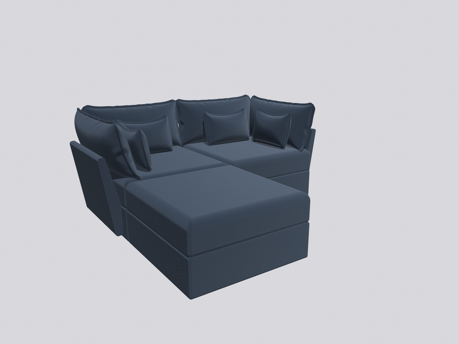 2 Seater Sofa and Ottoman Module