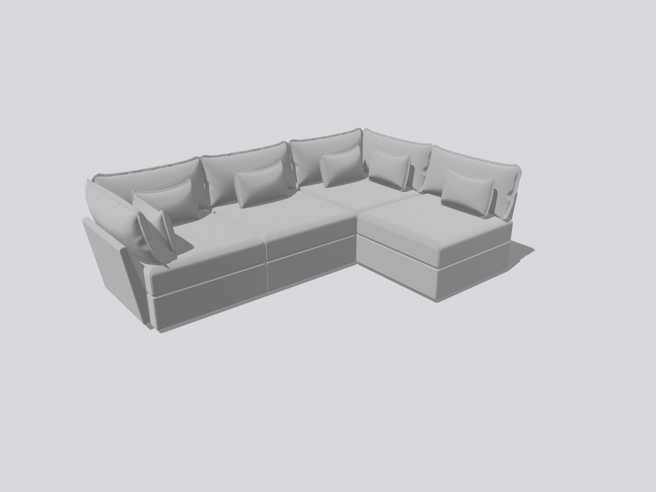 4 Seater Sofa Corner Sectional Open Arm