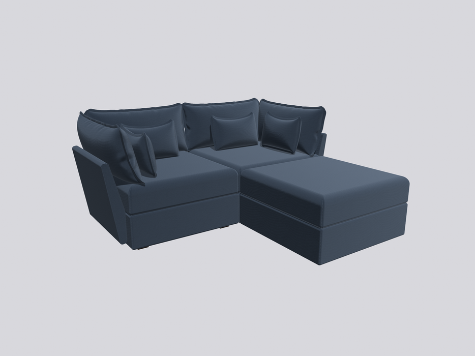 2 Seater Sofa and Ottoman Module