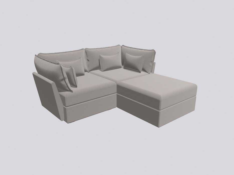 2 Seater Sofa and Ottoman Module