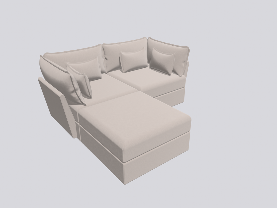 2 Seater Sofa and Ottoman Module