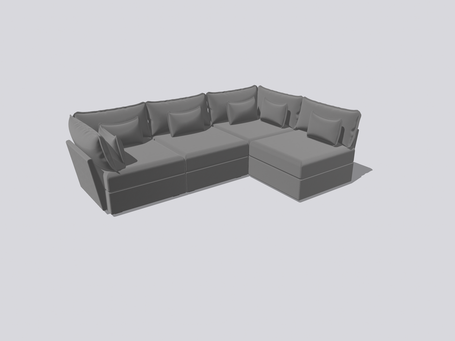 4 Seater Sofa Corner Sectional Open Arm