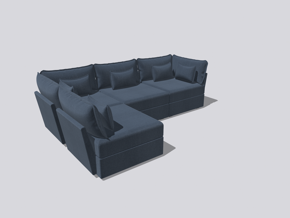 4 Seater Sofa Corner Sectional Open Arm