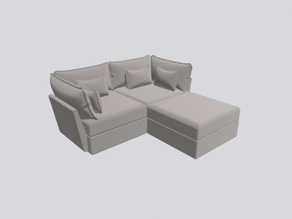 2 Seater Sofa and Ottoman Module