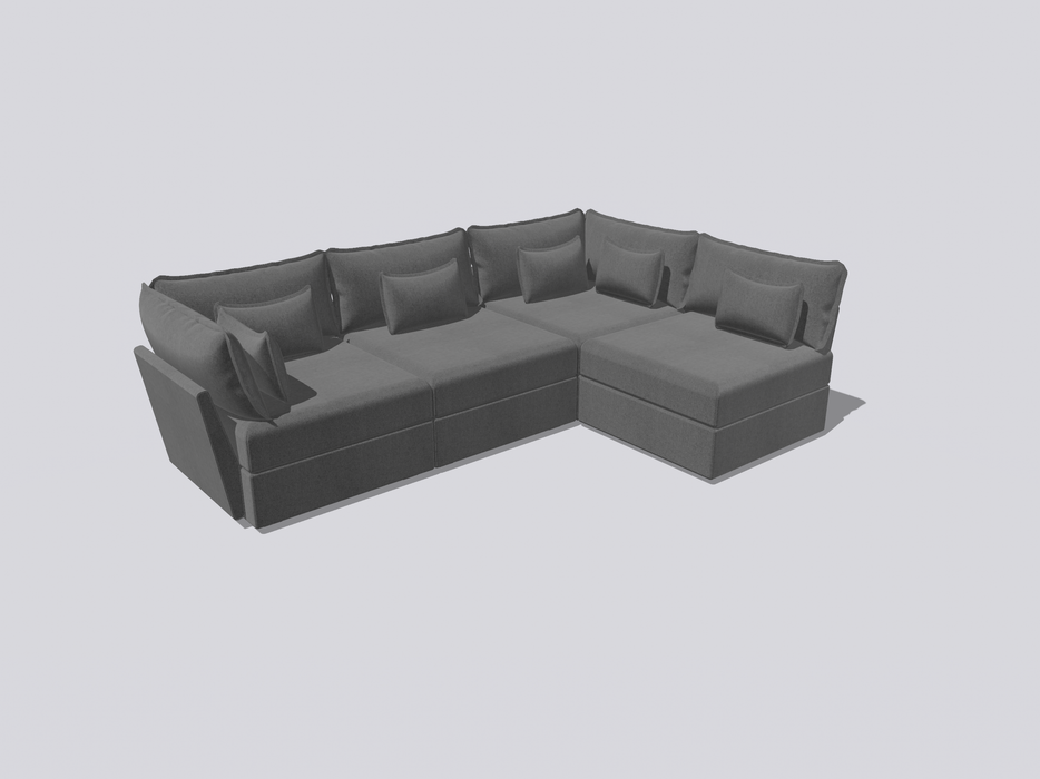 4 Seater Sofa Corner Sectional Open Arm