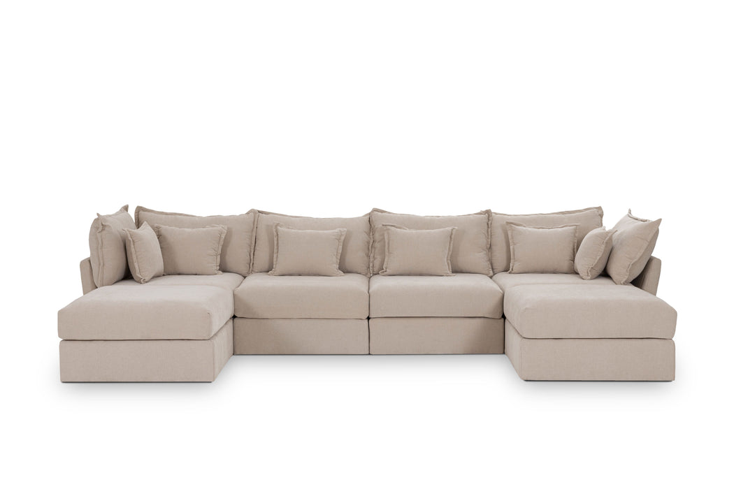 4 Seater Sofa and 2 Ottoman Modules