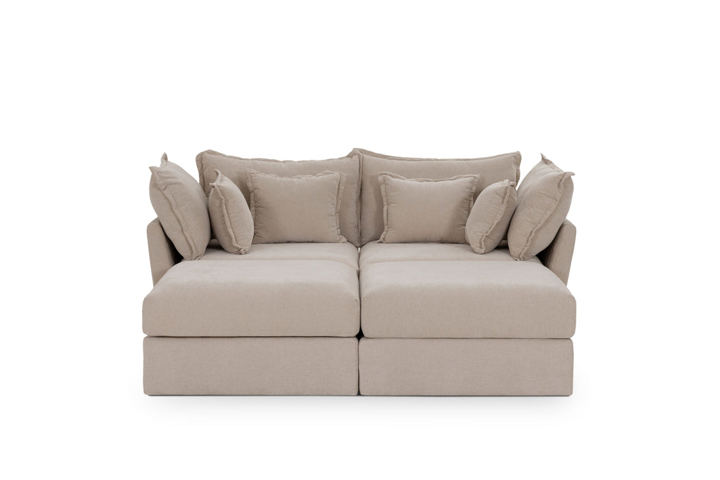 2 Seater Sofa and 2 Ottoman Modules