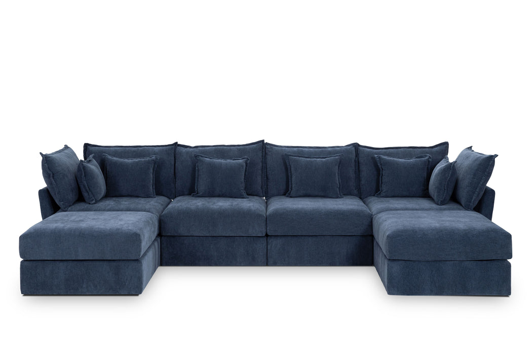 4 Seater Sofa and 2 Ottoman Modules