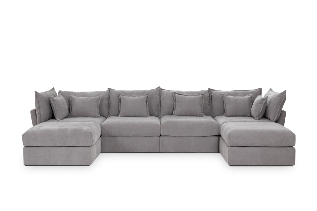 4 Seater Sofa and 2 Ottoman Modules