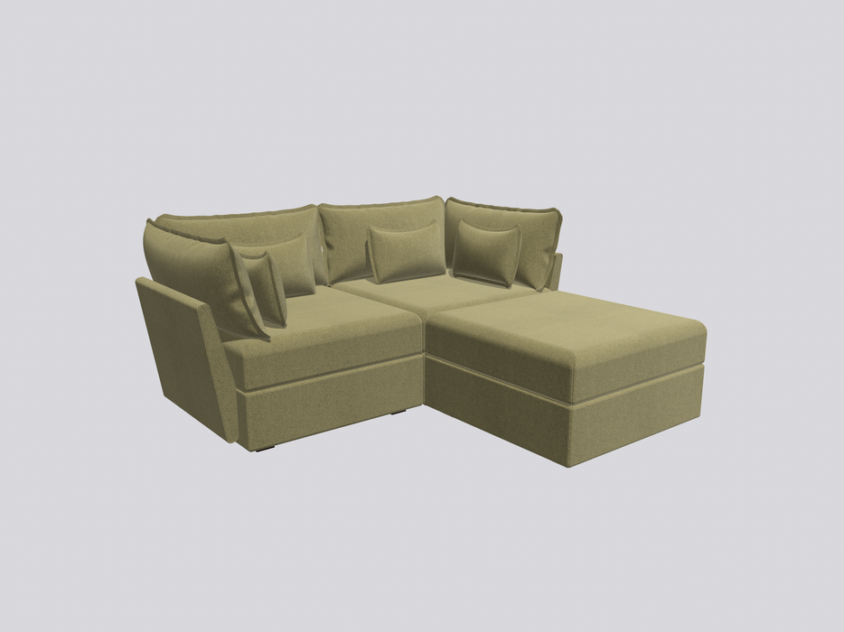 2 Seater Sofa and Ottoman Module