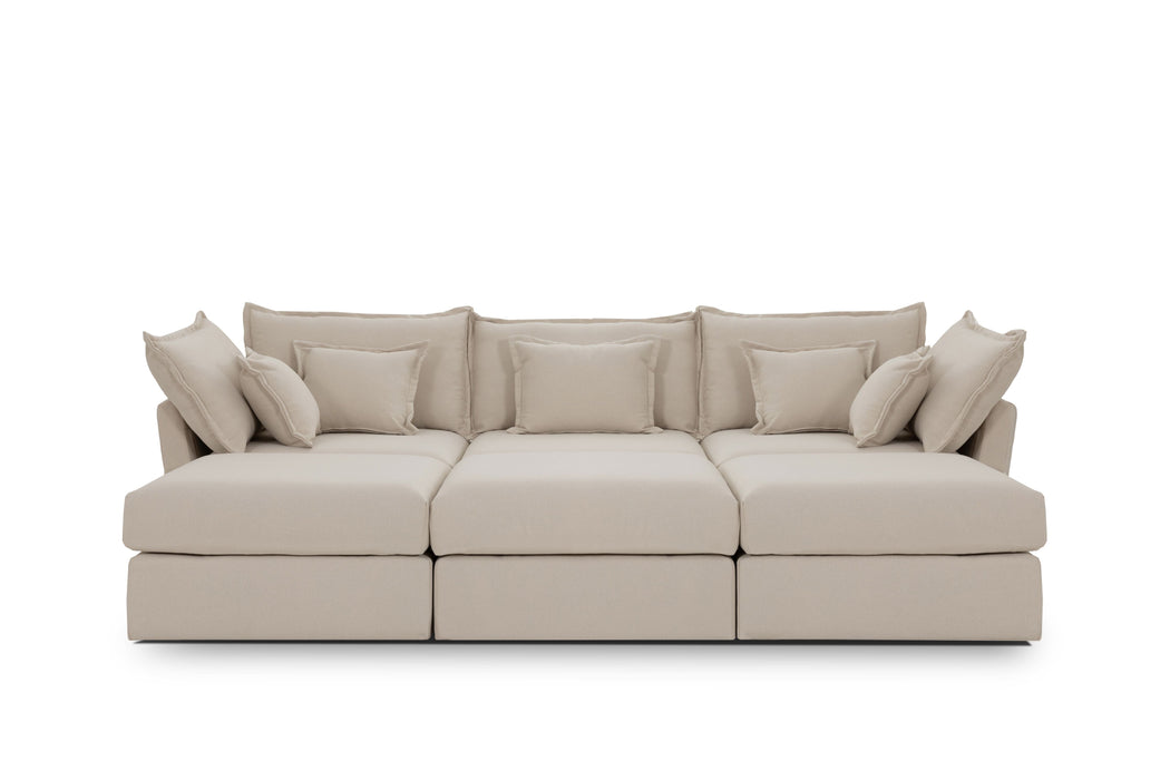 3 Seater Sofa and 3 Ottoman Modules