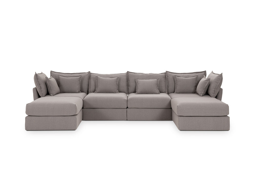 4 Seater Sofa and 2 Ottoman Modules