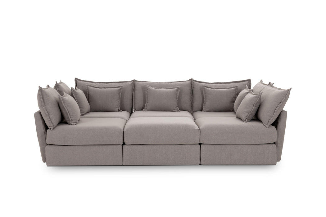 Double 3 Seater Sectional With Backrest