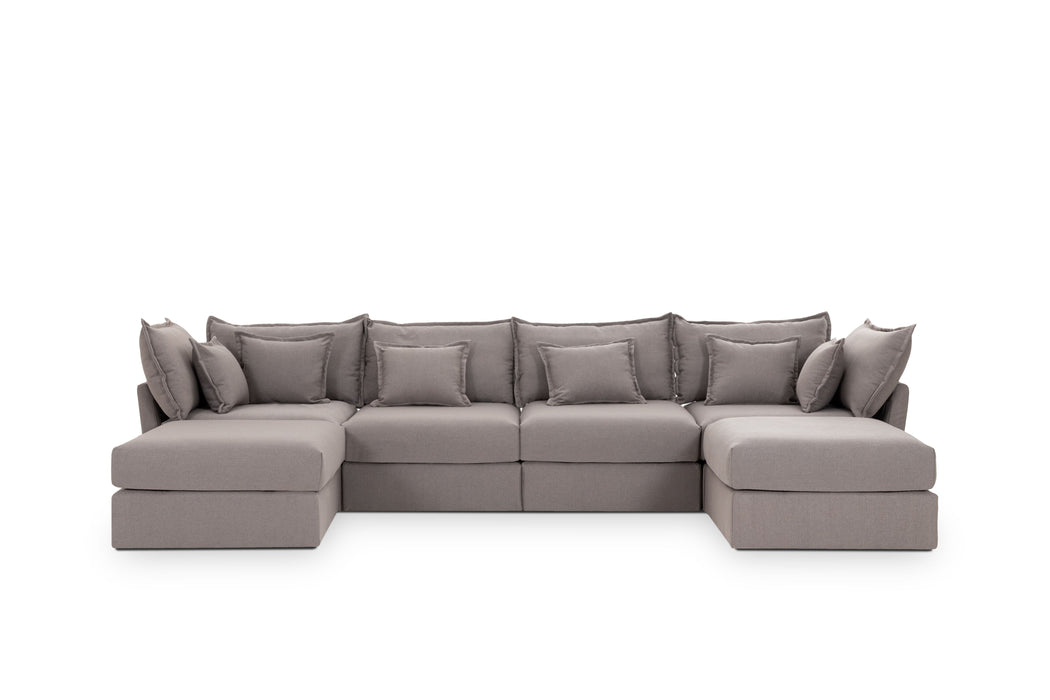 4 Seater Sofa and 2 Ottoman Modules