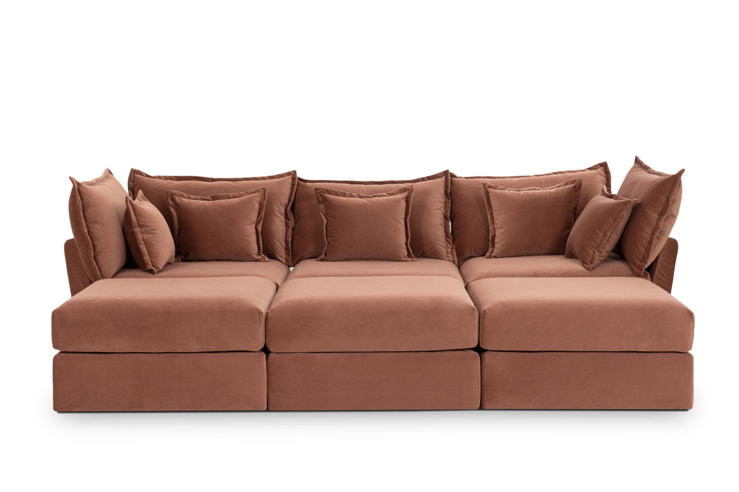 3 Seater Sofa and 3 Ottoman Modules