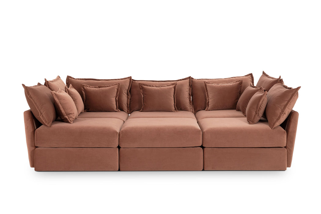 Double 3 Seater Sectional With Backrest