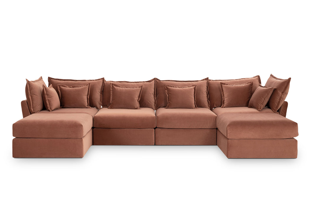 4 Seater Sofa and 2 Ottoman Modules