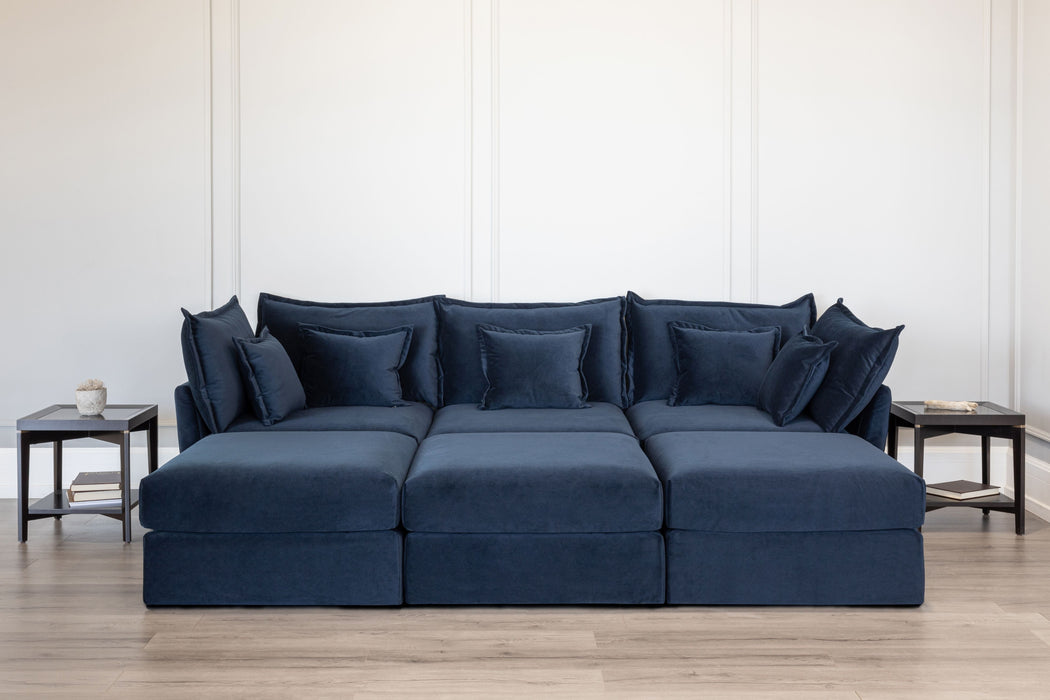 3 Seater Sofa and 3 Ottoman Modules