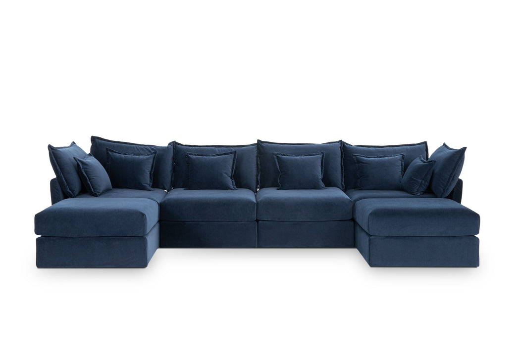 4 Seater Sofa and 2 Ottoman Modules