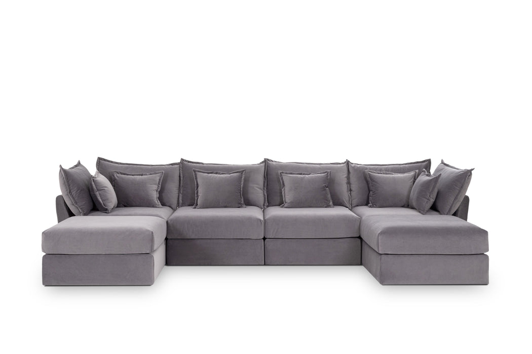 4 Seater Sofa and 2 Ottoman Modules