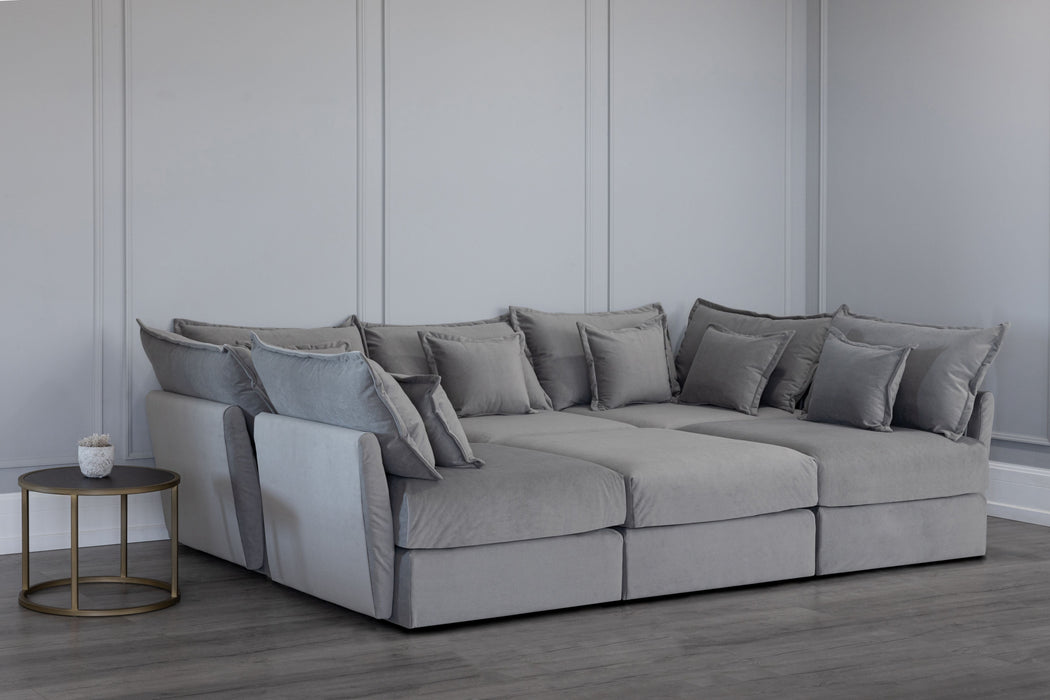 Double 3 Seater Sectional With Backrest