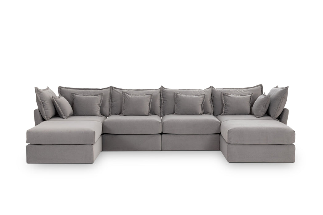 4 Seater Sofa and 2 Ottoman Modules